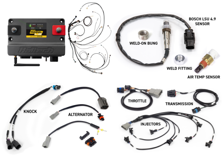 Haltech Nexus Rebel LS Kit w/Cable Throttle EV1 Inj Haltech Nexus Rebel LS Kit w/Cable Throttle EV1 Inj