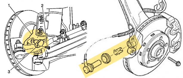 Hall effect wheel speed sensor